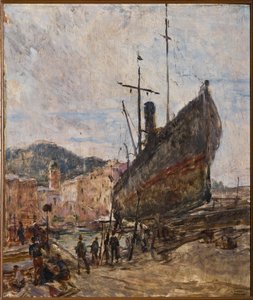 Hafen und Boot von Giovanni Forghieri