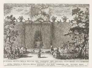 Brunnen in den Gärten des Palazzo del Quirinale in Rom von Giovanni Francesco Venturini