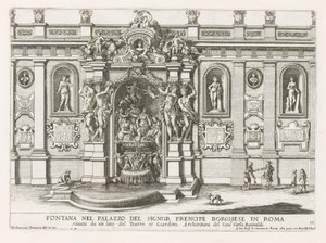 Nymphaeum im Innenhof des Palazzo Borghese in Rom von Giovanni Francesco Venturini