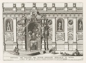 Nymphaeum im Innenhof des Palazzo Borghese in Rom von Giovanni Francesco Venturini