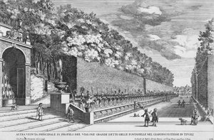 Die doppelte Terrasse der Hundert Brunnen in der Villa d