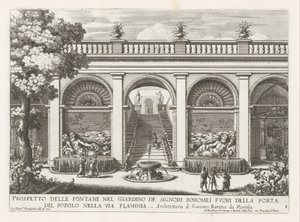 Garten eines Palastes in Rom