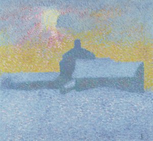 Winternebel in Maloja von Giovanni Giacometti