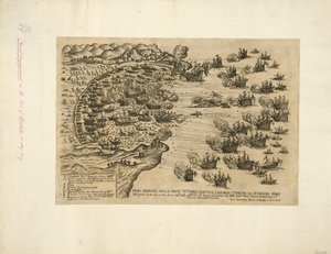 Wahre Darstellung des großen Sieges gegen die türkische Flotte am 15. Mai 1649 im Hafen von Focchie in Asien