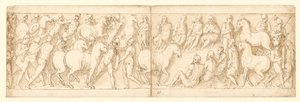 32 Kopien nach der Säule des Marcus Aurelius, Piazza Colonna in Rom von Giovanni Guerra