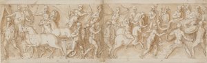 32 Kopien nach der Marcus-Aurelius-Säule, Piazza Colonna in Rom von Giovanni Guerra