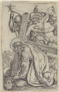Christus bricht unter dem Gewicht des Kreuzes zusammen von Giovanni Guidotti