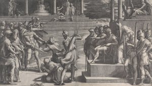 Das Martyrium des Heiligen Paulus und die Verurteilung des Heiligen Petrus