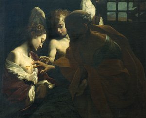 Der heilige Petrus heilt die heilige Agatha