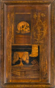 Kanonischer Chor aus Holz, Intarsien von Giovanni Maria Platina 1484, Oberer Stall