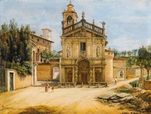 Die Kirche der Madonnina in Prato, Varese von Giovanni Migliara