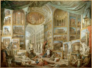 Galerie eines Sammlers. Galerie der Ansichten des antiken Rom von Giovanni Paolo Pannini