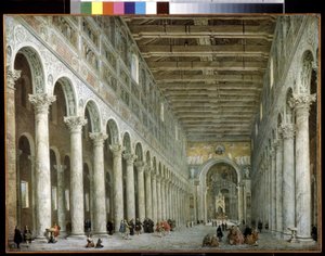 Innenraum der Basilika St. Paul vor den Mauern in Rom