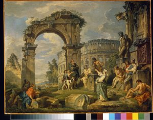 Die Kumeische Sibylle prophezeit die Geburt Christi von Giovanni Paolo Pannini