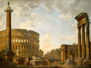 Römisches Capriccio: Das Kolosseum und andere Denkmäler von Giovanni Paolo Pannini