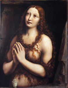Reuige Maria Magdalena von Giampietrino (erste Hälfte des 16. Jahrhunderts), erste Hälfte des 16. Jahrhunderts - Tempera auf Holz, 49x39 - Staatliche Eremitage, St. Petersburg