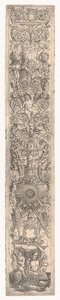 Ornamentales Panel: Triton, von einem Kind geritten, ca. 1505-1515