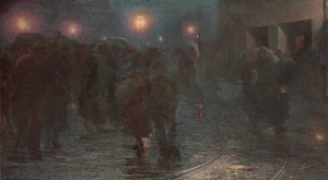 Dezember: Die Morgendämmerung der Arbeiter, 1897 von Giovanni Sottocornola