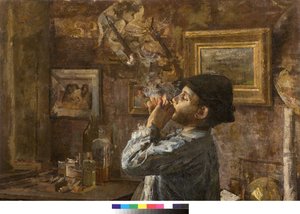Ich bin auch ein Maler oder Dilettant oder Das Atelier des Malers, 1885 von Giovanni Sottocornola