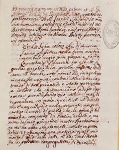 Handgeschriebene Seite eines Musikvertrags von Giovanni Spataro von Giovanni Spataro