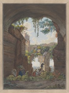 Innenansicht der Caracalla-Thermen von Giovanni Volpato, Louis Ducros