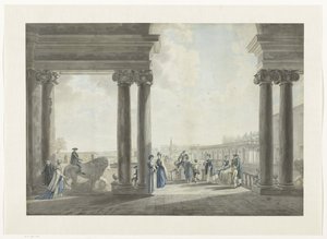 Ansicht der Gärten der Villa Medici in Rom (Ansichten von Rom und Umgebung) von Giovanni Volpato