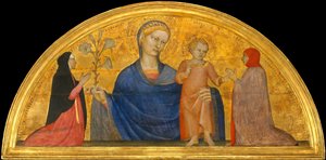 Madonna und Kind mit Stiftern, ca. 1365