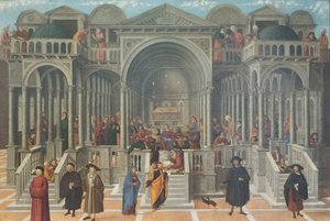 Der Streit im Tempel Jesu unter den Doktoren von Giovanni di Niccolo Mansueti