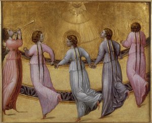 Fünf tanzende Engel, ca. 1436