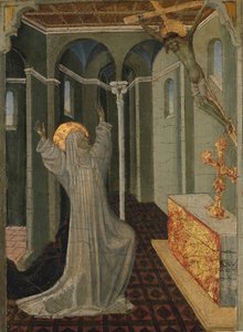 Heilige Katharina von Siena empfängt die Stigmata, ca. 1447-65