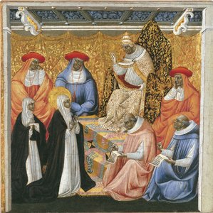 Heilige Katharina von Siena vor dem Papst in Avignon