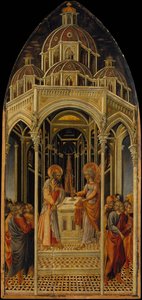 Die Verkündigung an Zacharias, verso Der Engel der Verkündigung, ca. 1455-60