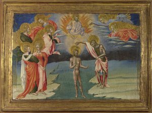 Die Taufe Christi Predella-Panel, 1454