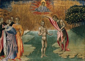 Die Taufe Christi von Giovanni di Paolo