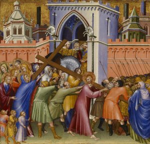 Christus auf dem Weg nach Golgatha, vom Malavolti-Altar, 1426 von Giovanni di Paolo di Grazia