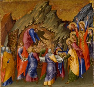 Die Grablegung Christi, vom Malavolti-Altarbild von Giovanni di Paolo di Grazia