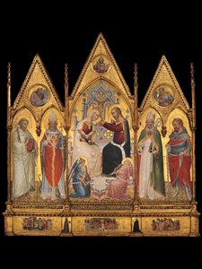 Die Krönung der Jungfrau und Heilige, 1394 von Giovanni di Tano Fei