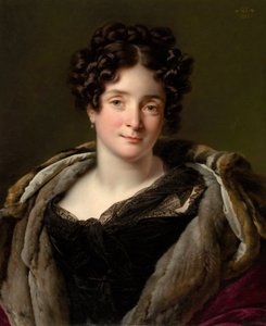 Madame Jacques-Louis-Étienne Reizet Colette-Désirée-Thérèse Godefroy, 1782-1850, 1823 von Girodet de Roucy Trioson