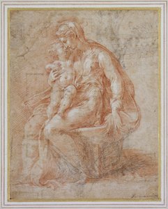 Die Madonna und das Kind von Girolamo Mazzola Bedoli