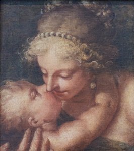 Liebe küsst Venus von Girolamo Pellegrini
