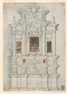 Entwurf für ein Grabwanddenkmal von Girolamo Rainaldi