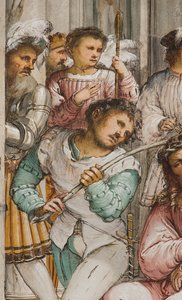 Zentrales Kirchenschiff, Vierter südlicher Bogen, Krönung mit Dornen, Girolamo Romanino von Girolamo Romanino