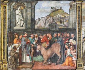 Das Wunder des Maultiers, die Nordwand, Schule des Heiligen (Detail)