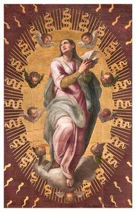 Sakristei der Kanoniker, Giulio Campi 1568, Banner der Himmelfahrt von Giulio Campi