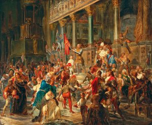 Versammlung der Soldaten Viva Messer Vittore Pisani!, 1864