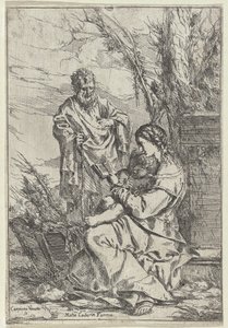 Heilige Familie mit Maria lesend