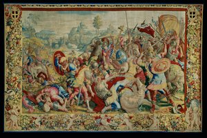 Die Geschichte von Scipio: Der Kampf am Tessin, erstes Stück des Wandteppichs