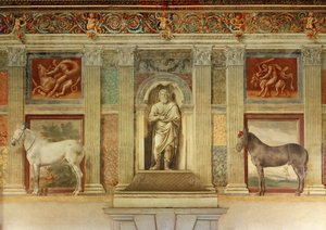 Sala grande dei cavalli, mit Fresken der Lieblingspferde der Gonzaga von Giulio Romano