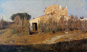 Das Haus von Diego Martelli, von Giuseppe Abbati (1836-1868) von Giuseppe Abbati