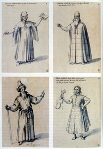Kostümentwurf für klassische Figuren, 16. Jahrhundert